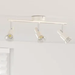 vidaXL Plafondspot met schijnwerpers Nikkel 39 x 10,5 x 10,5 cm Staal