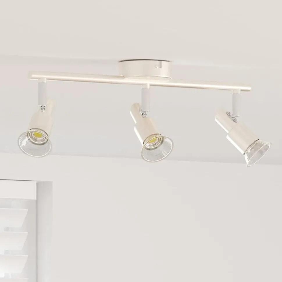 vidaXL Plafondspot met schijnwerpers Nikkel 39 x 10,5 x 10,5 cm Staal