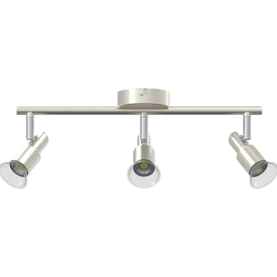 vidaXL Plafondspot met schijnwerpers Nikkel 39 x 10,5 x 10,5 cm Staal