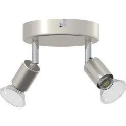 vidaXL Plafondspot met schijnwerpers Nikkel 12 x 8 cm Staal