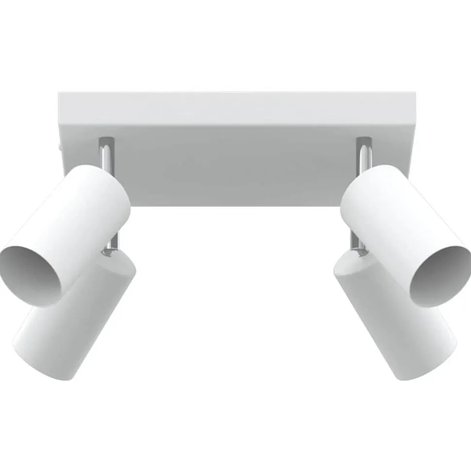 vidaXL Plafondspot met schijnwerpers Wit 26 x 26 x 16 cm Metaal