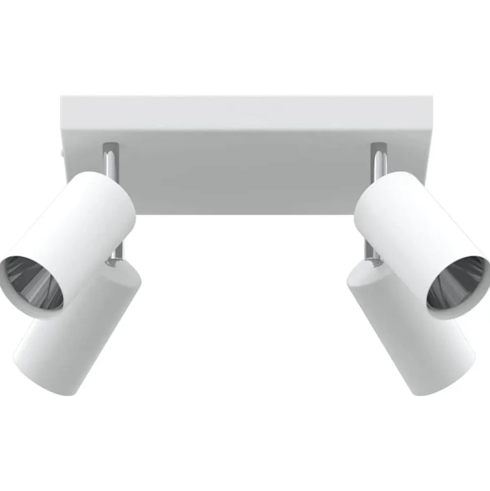 vidaXL Plafondspot met schijnwerpers Wit 26 x 26 x 16 cm Metaal