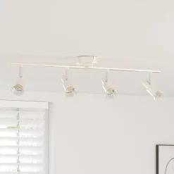 vidaXL Plafondspot met schijnwerpers Nikkel 70 x 9 x 12,5 cm Staal