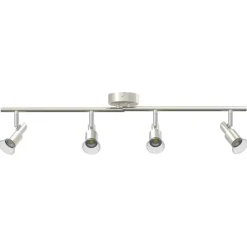 vidaXL Plafondspot met schijnwerpers Nikkel 70 x 9 x 12,5 cm Staal