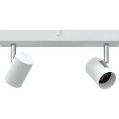vidaXL Plafondspot met schijnwerpers Wit 26 x 6,5 x 11,5 cm Metaal