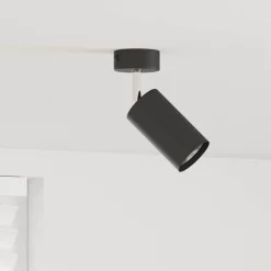 vidaXL Plafondspot met schijnwerpers Zwart 6 x 6 x 16 cm Metaal