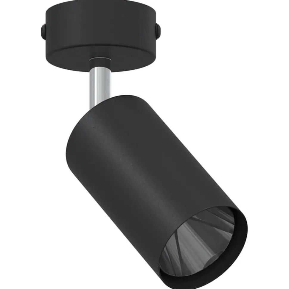 vidaXL Plafondspot met schijnwerpers Zwart 6 x 6 x 16 cm Metaal