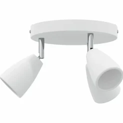 vidaXL Plafondspot met schijnwerpers Wit 19 x 19 x 14,5 cm Metaal