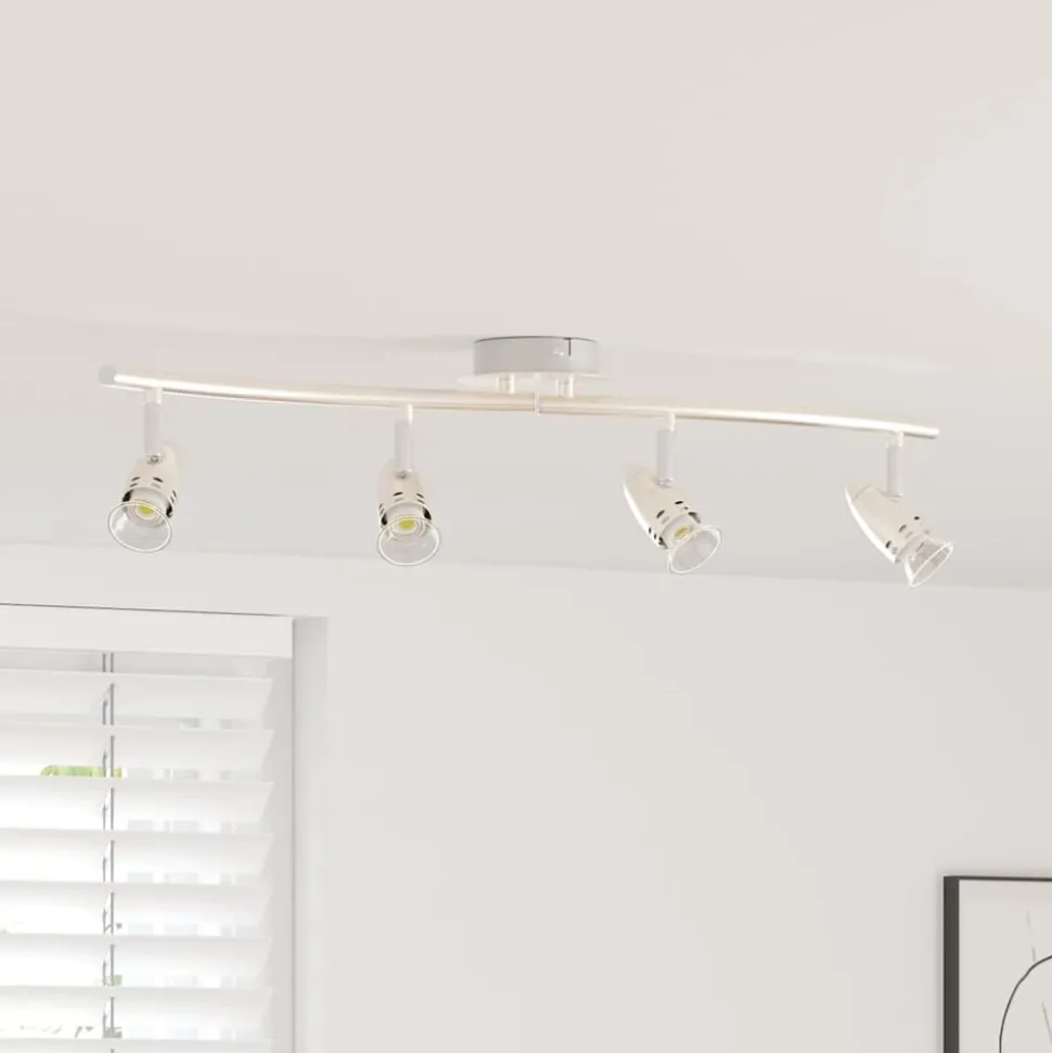 vidaXL Plafondspot met schijnwerpers Nikkel 27 x 10 x 12 cm Metaal