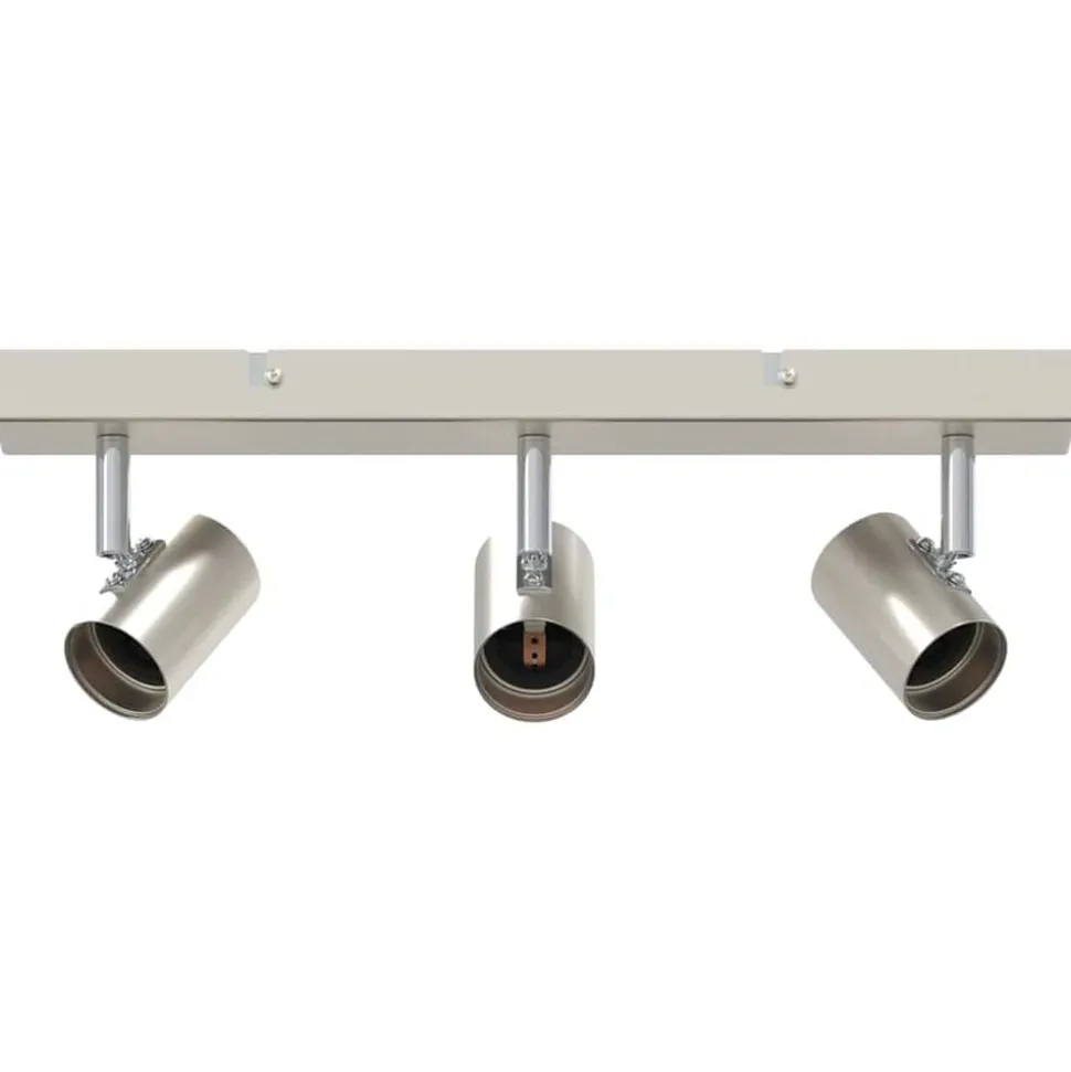 vidaXL Plafondspot met schijnwerpers Nikkel 38 x 6,5 x 11,5 cm Metaal