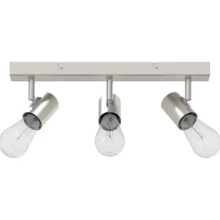 vidaXL Plafondspot met schijnwerpers Nikkel 38 x 6,5 x 11,5 cm Metaal