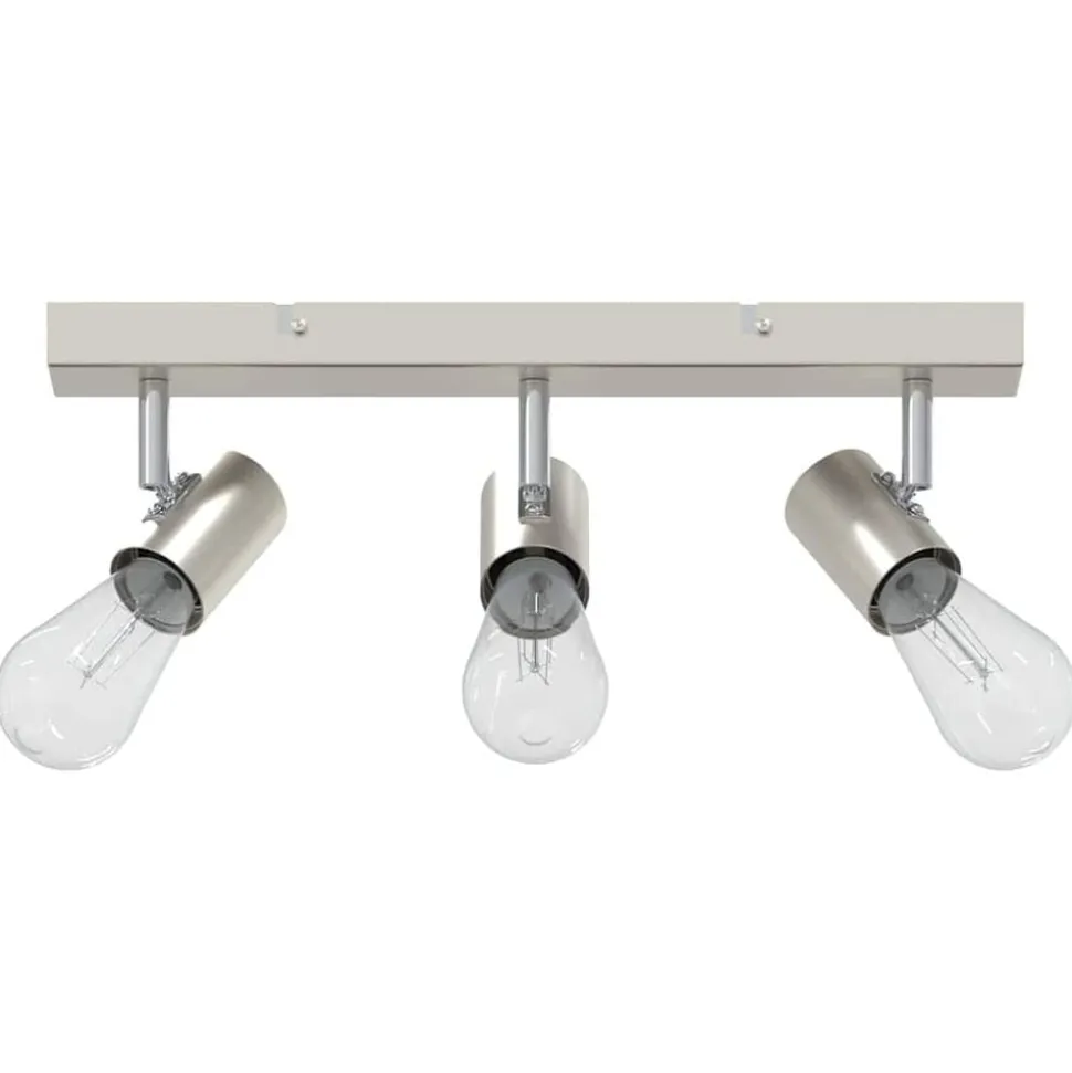 vidaXL Plafondspot met schijnwerpers Nikkel 38 x 6,5 x 11,5 cm Metaal
