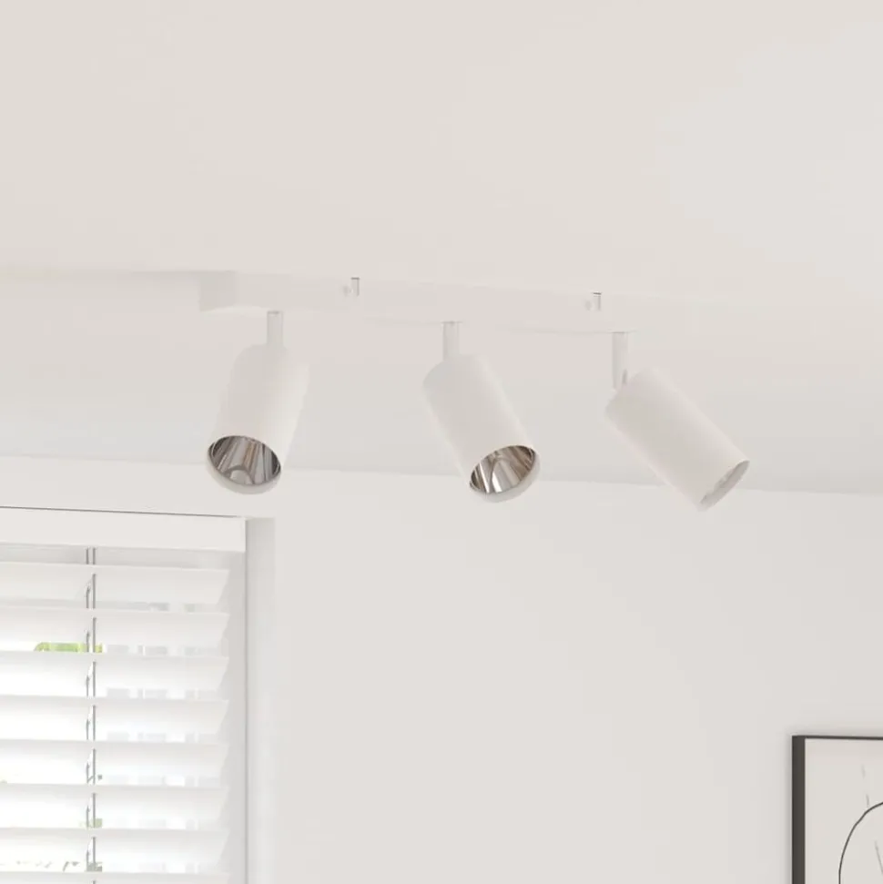vidaXL Plafondspot met schijnwerpers Wit 38 x 6 x 16 cm Metaal