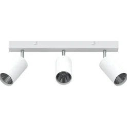 vidaXL Plafondspot met schijnwerpers Wit 38 x 6 x 16 cm Metaal