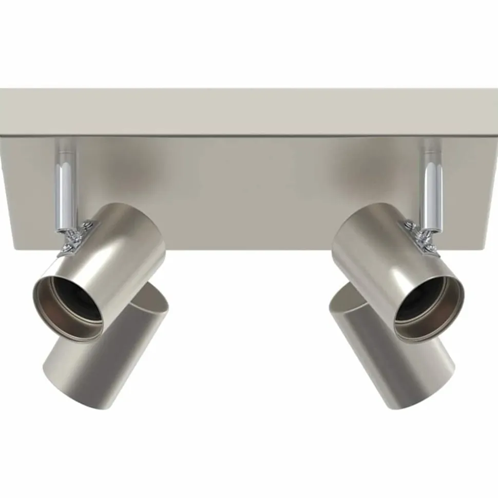 vidaXL Plafondspot met schijnwerpers Nikkel 26,5 x 26 x 11,5 cm Metaal