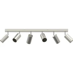 vidaXL Plafondspot met schijnwerpers Nikkel 73 x 6 x 16 cm Metaal