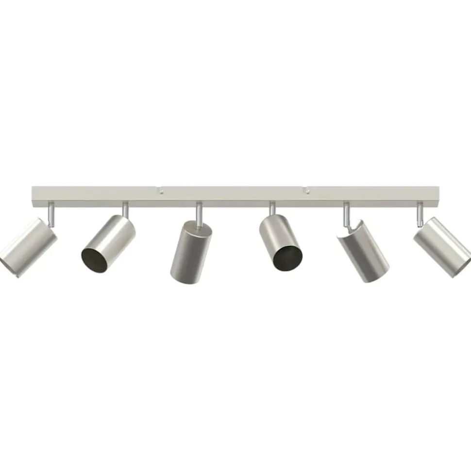 vidaXL Plafondspot met schijnwerpers Nikkel 73 x 6 x 16 cm Metaal