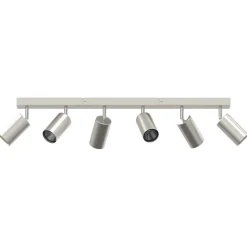 vidaXL Plafondspot met schijnwerpers Nikkel 73 x 6 x 16 cm Metaal