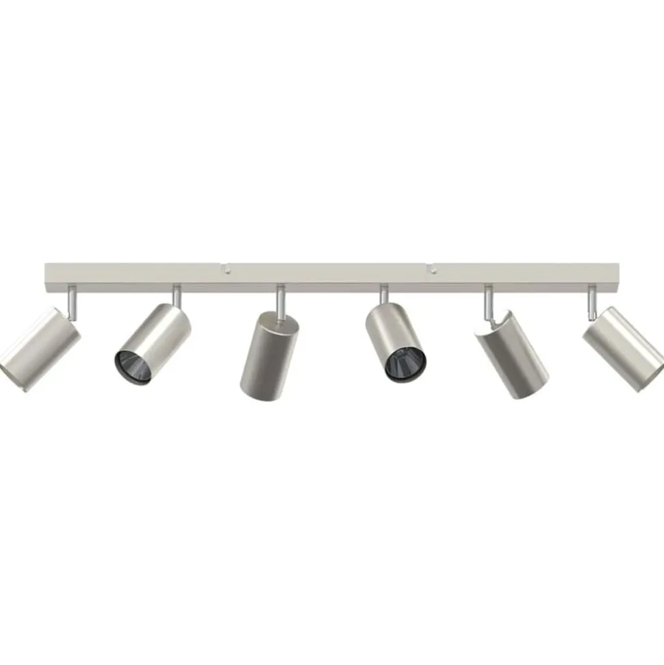 vidaXL Plafondspot met schijnwerpers Nikkel 73 x 6 x 16 cm Metaal