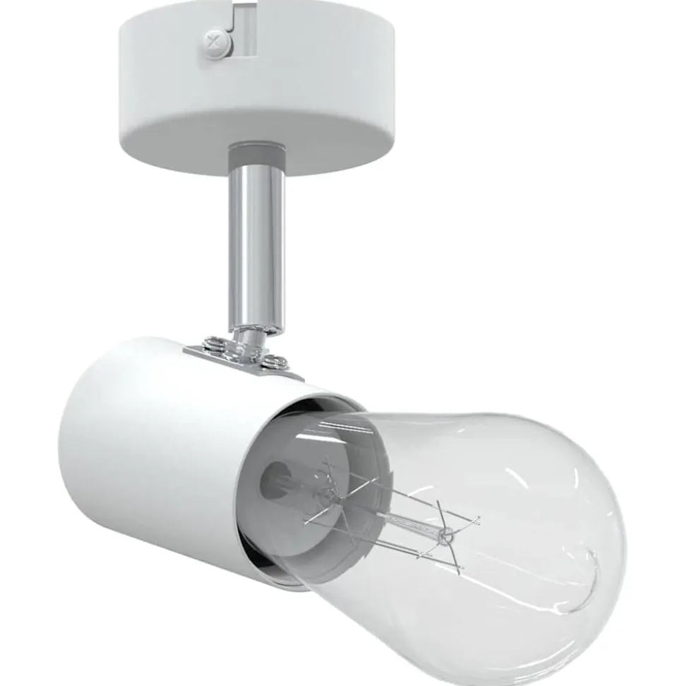 vidaXL Plafondspot met schijnwerpers Wit 6,5 x 6 x 11,5 cm Metaal