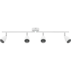 vidaXL Plafondspot met schijnwerpers Wit 25.5 x 8 x 16 cm Metaal