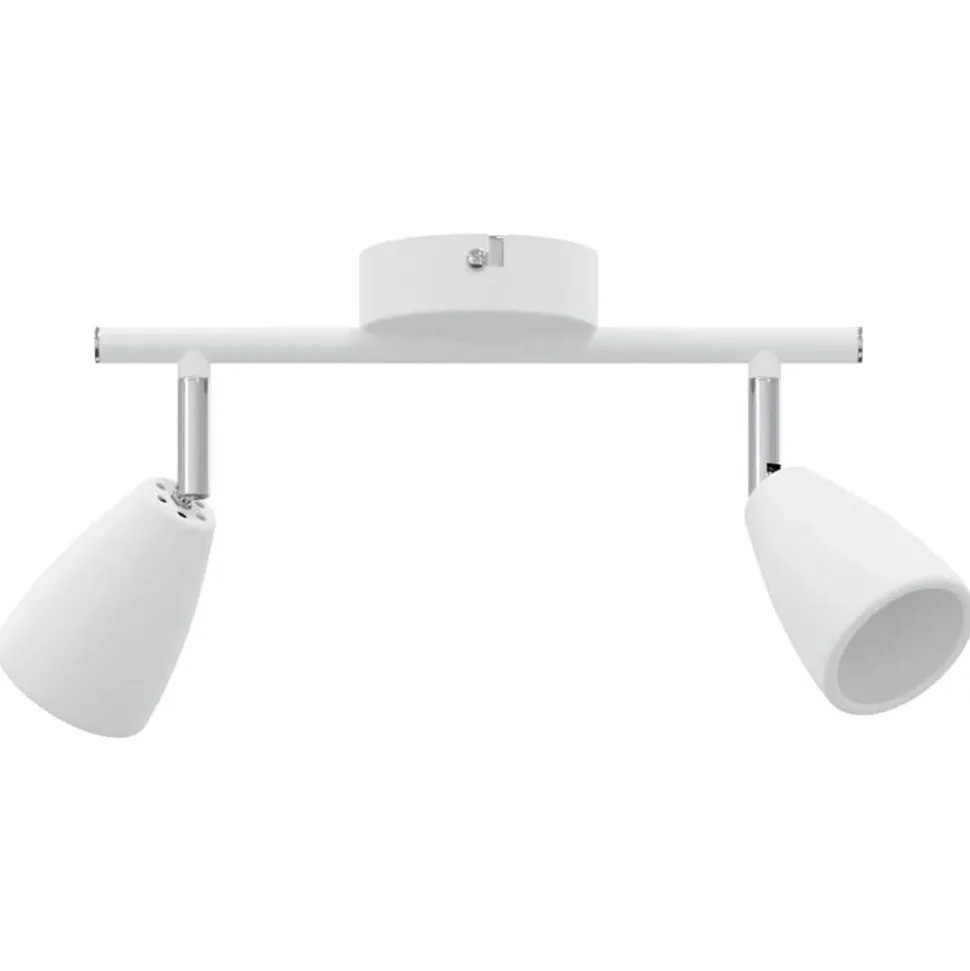vidaXL Plafondspot met schijnwerpers Wit 25.5 x 8 x 16 cm Metaal