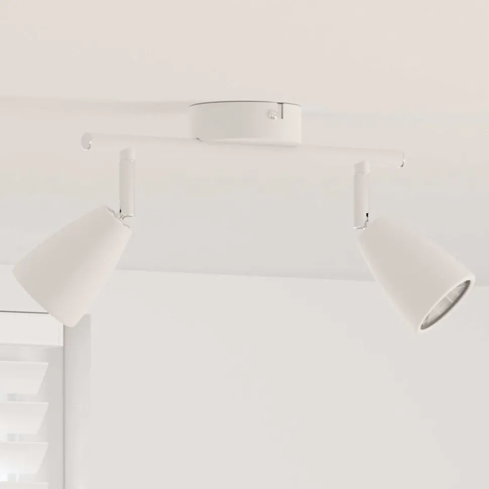 vidaXL Plafondspot met schijnwerpers Wit 25.5 x 8 x 16 cm Metaal