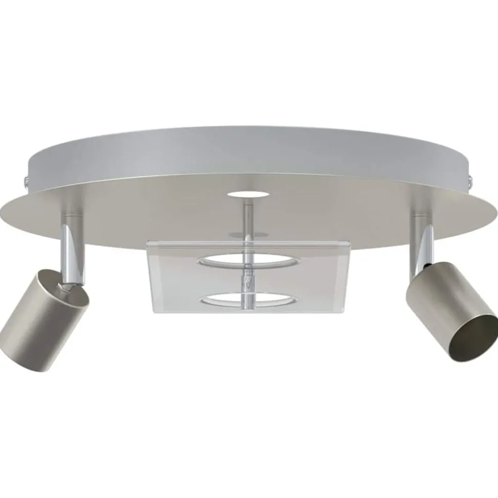 vidaXL Plafondspot Nikkel 29 x 29 x 11 cm Staal en Glas