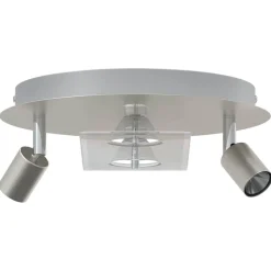 vidaXL Plafondspot Nikkel 29 x 29 x 11 cm Staal en Glas