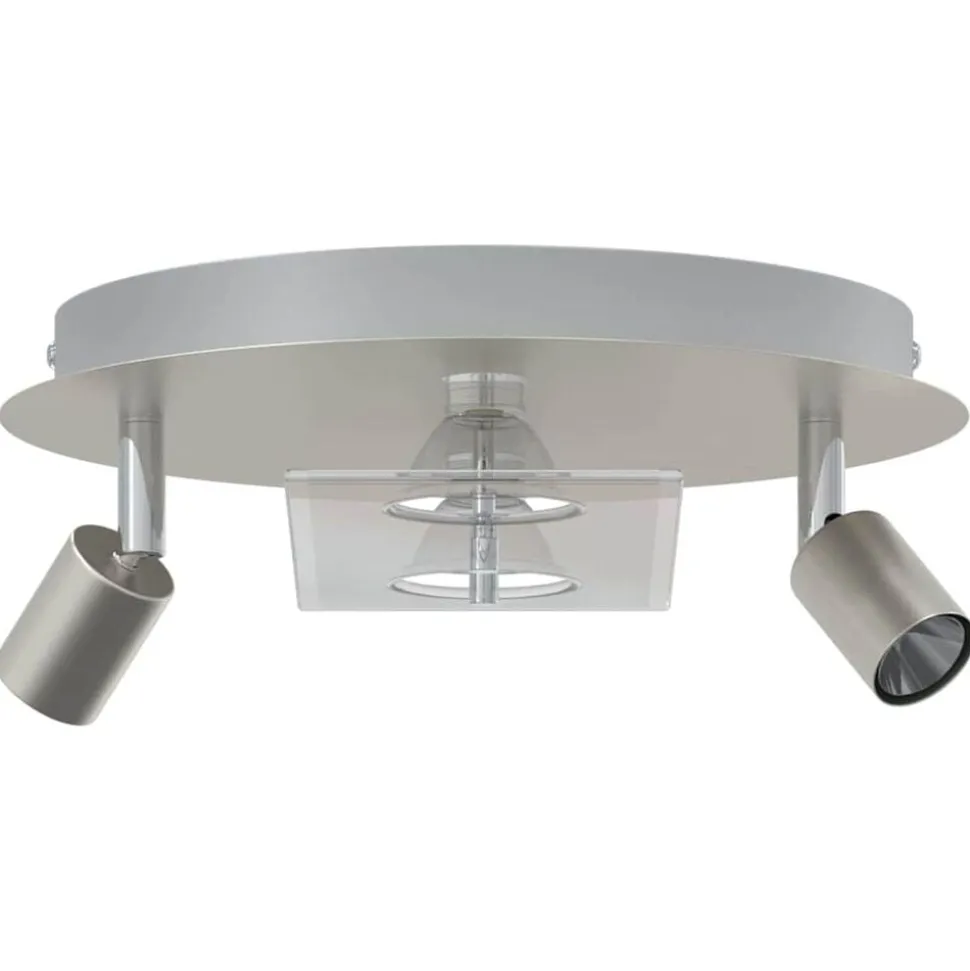 vidaXL Plafondspot Nikkel 29 x 29 x 11 cm Staal en Glas