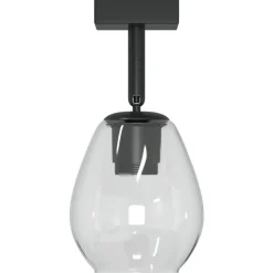 vidaXL Plafondspot Zwart 13 x 13 x 26 cm Glas en Metaal