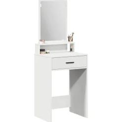 vidaXL Plafondtafel met lade Wit 50 x 41 x 140 cm Bewerkt hout