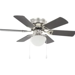 vidaXL Plafondventilator met lamp 82 cm donkerbruin