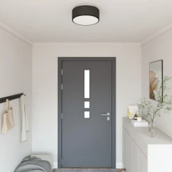 vidaXL Plafonnière met schijnwerpers Zwart 30 x 30 x 13,5 cm Stof