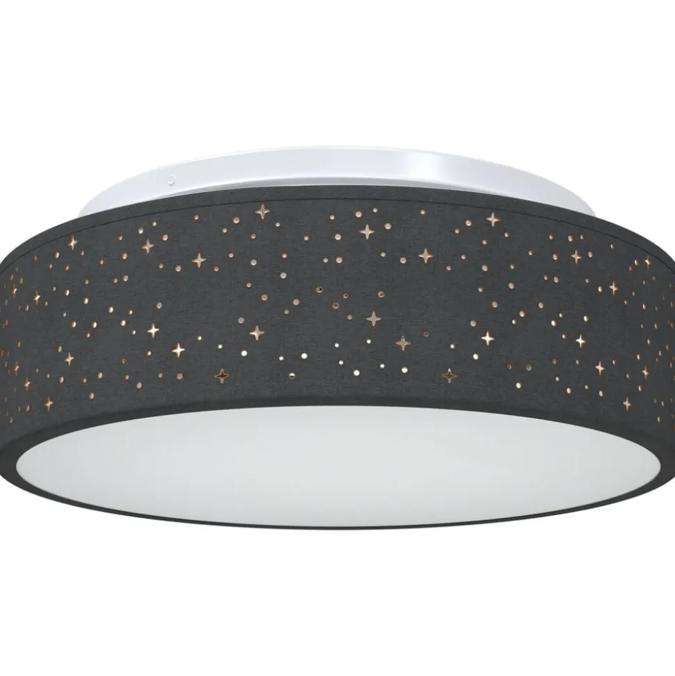 vidaXL Plafonnière met schijnwerpers Zwart 38 x 38 x 13,5 cm Stof
