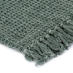 vidaXL Plaid 125x150 cm katoen donkergroen