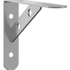 vidaXL Plankdragers 4 st 15x2,5x11,5 cm roestvrijstaal zilverkleurig