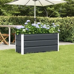 vidaXL Plantenbak Antraciet 100 x 40 x 45 cm Staal