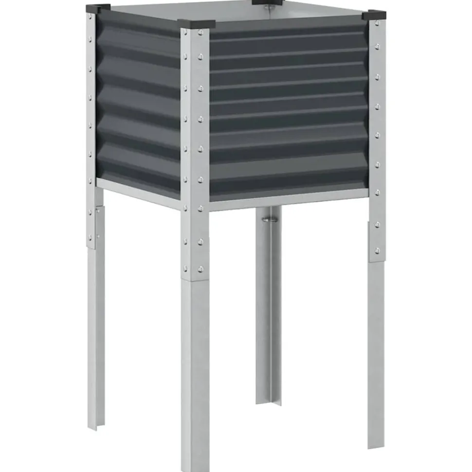 vidaXL Plantenbak Antraciet 45x45x88 cm Staal