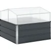 vidaXL Plantenbak Antraciet 100 x 100 x 77 cm Gegalvaniseerd staal