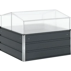vidaXL Plantenbak Antraciet 100 x 100 x 77 cm Gegalvaniseerd staal