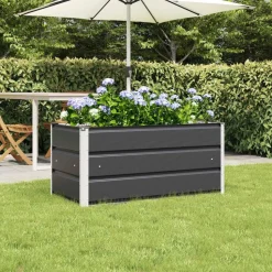 vidaXL Plantenbak Antraciet 100 x 50 x 45 cm Gegalvaniseerd staal