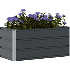 vidaXL Plantenbak Antraciet 100 x 50 x 45 cm Gegalvaniseerd staal