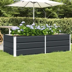 vidaXL Plantenbak Antraciet 160 x 80 x 45 cm Staal