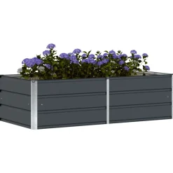 vidaXL Plantenbak Antraciet 160 x 80 x 45 cm Staal