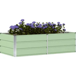 vidaXL Plantenbak Groen 160 x 80 x 45 cm Staal