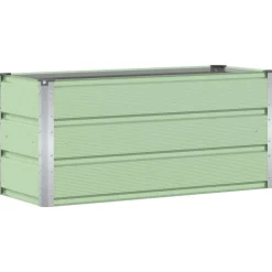 vidaXL Plantenbak Groen 100 x 40 x 45 cm Staal