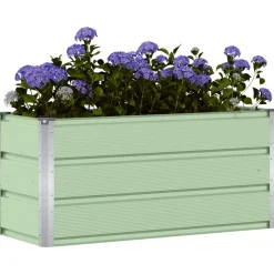 vidaXL Plantenbak Groen 100 x 40 x 45 cm Staal