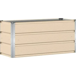 vidaXL Plantenbak Ivoor 100 x 40 x 45 cm Staal