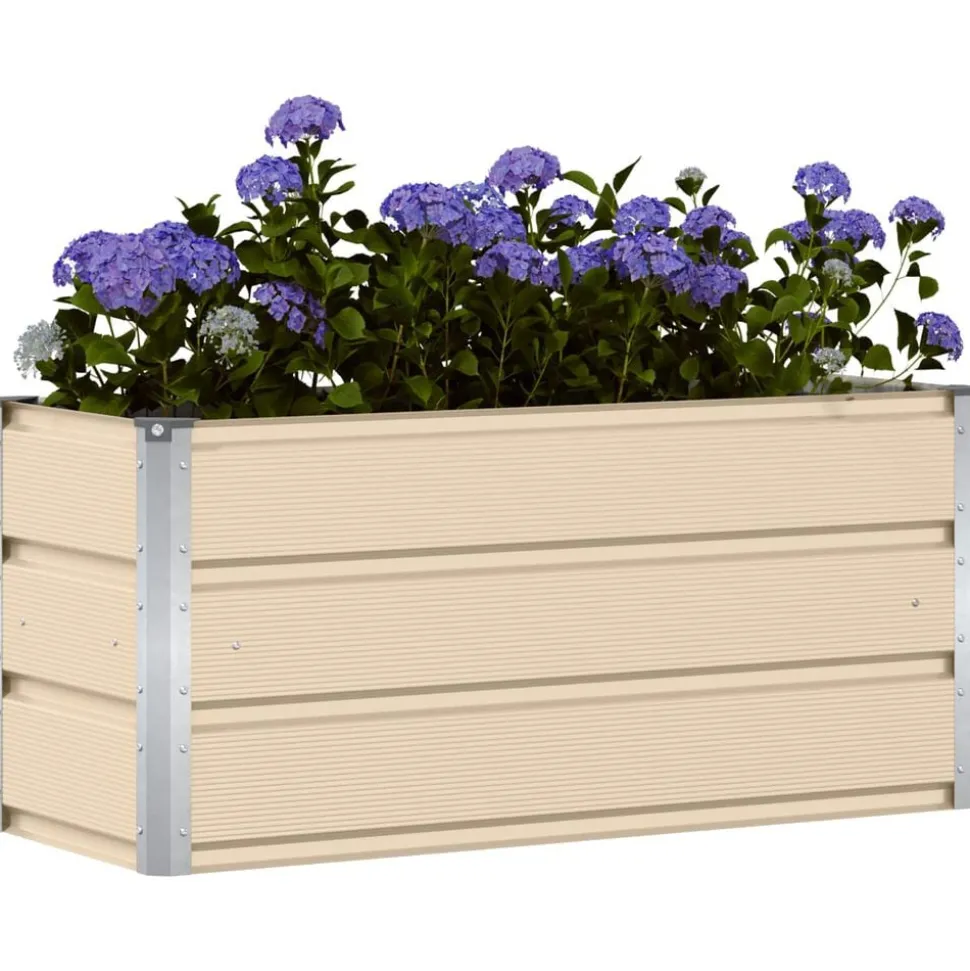 vidaXL Plantenbak Ivoor 100 x 40 x 45 cm Staal